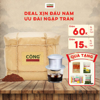  Cà phê phin 100% robusta Cộng Cà Phê đắng đậm êm bụng hỗ trợ tỉnh táo 