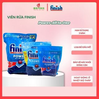  Viên rửa bát Finish Power All in One – Làm sạch sâu – Tiết kiệm thời gian – Giao nhanh 