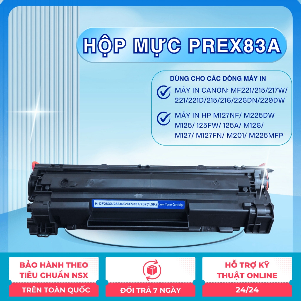 Hộp mực in laser Premium Xanh HP 83A Canon 337