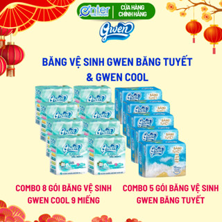   Băng vệ sinh Gwen Siêu Mỏng Cánh Mặt Vải Nhung Êm Mềm Bạc Hà Mát Lạnh 
