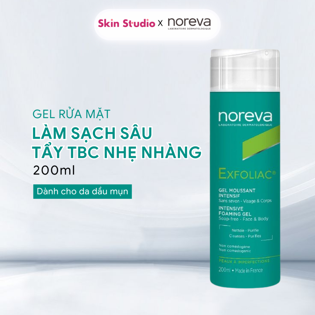 Sữa Rửa Mặt Cho Da Dầu Mụn Noreva Exfoliac Intensive Foaming Gel