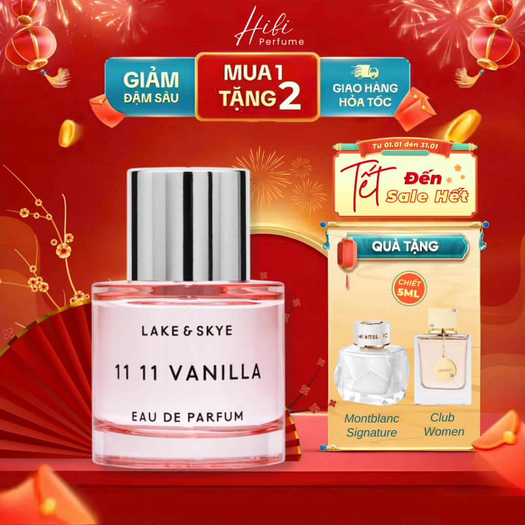 Chiết 10ml nước hoa nữ 11:11 Vanilla Eau de Parfum hương thơm ngọt ngào quyến rũ - hibi perfume