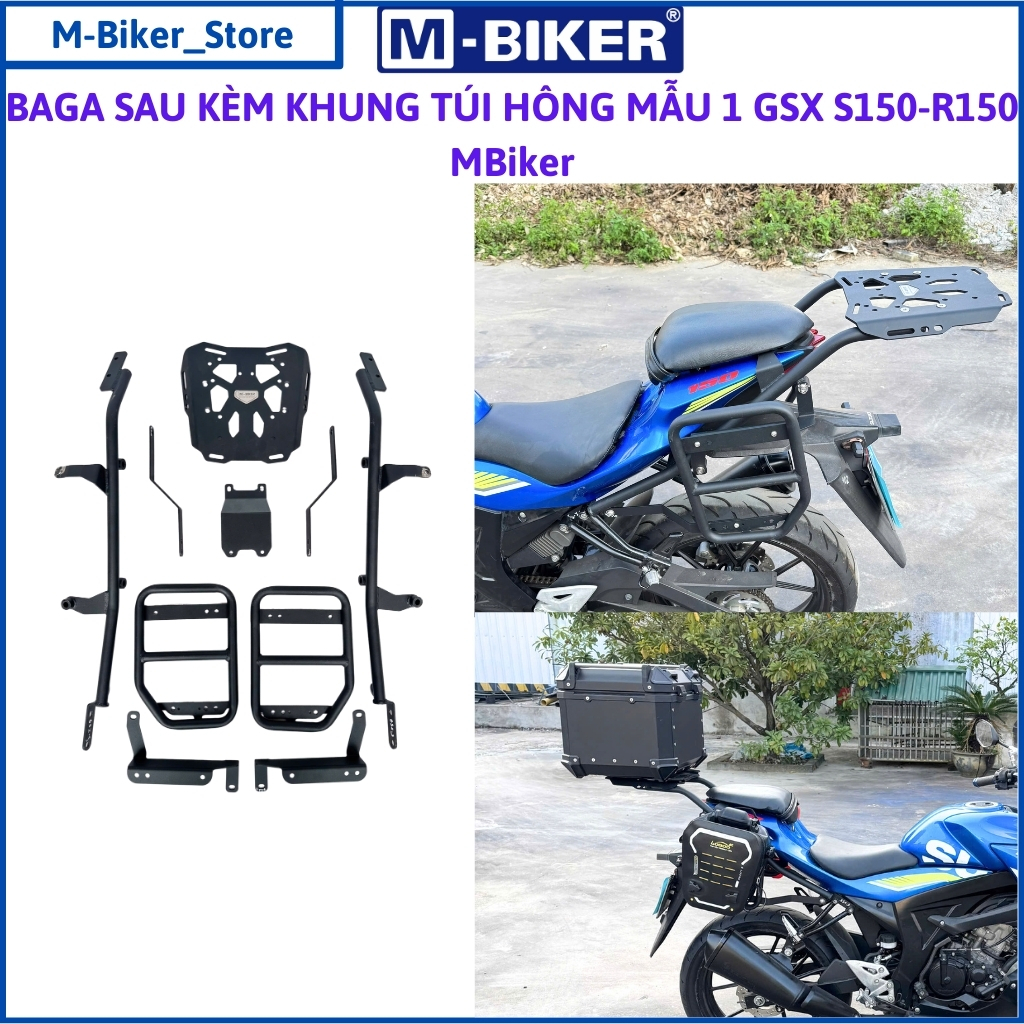 Baga GSX S150_ R150, Baga sau gắn khung treo túi hông GSX  S150, Cảng sau GSX S150-R150, MBiker