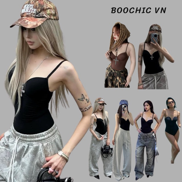 BOOCHIC Body suit định hình 3 vòng có gọng thép ngực | BigBuy360 - bigbuy360.vn