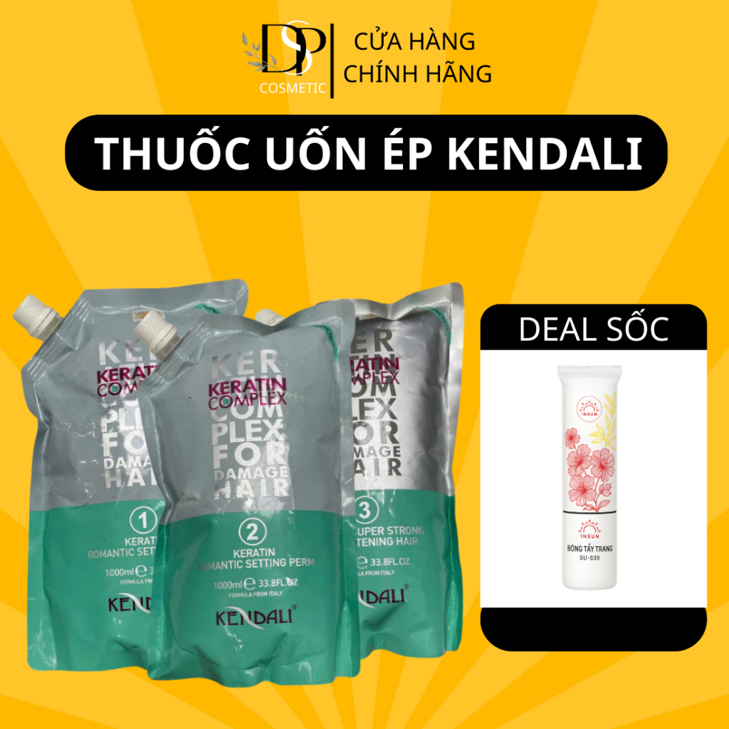kem uốn ép tóc KENDALI keratin 1000ml thuốc uốn dập dành cho salon baber