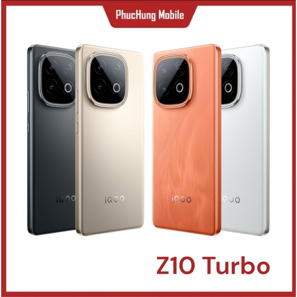Điện thoại Vivo iQoo Z10 Turbo, Chip Dimensity 8400, Pin 7.620 mAh, sạc nhanh 90W