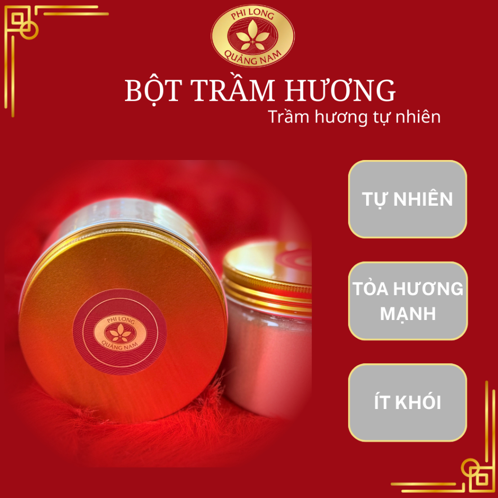 Bột Trầm Hương Phi Long 60G | Bột Trầm Hương Tự Nhiên | Bột Trầm Xông Phi Long