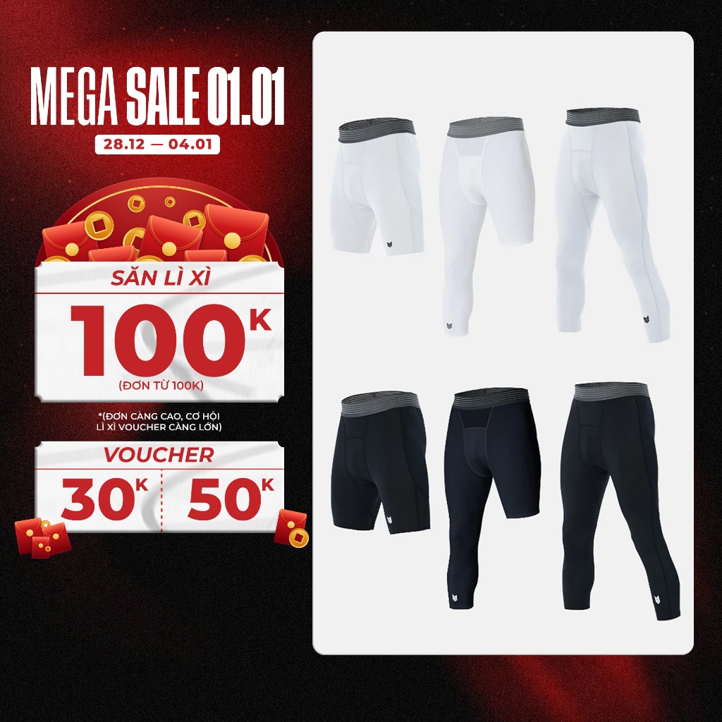  Quần Redikick Combat Compression Pants Legging chơi Bóng Rổ Pickleball Gym Chạy Bộ Bóng Đá Tennis 