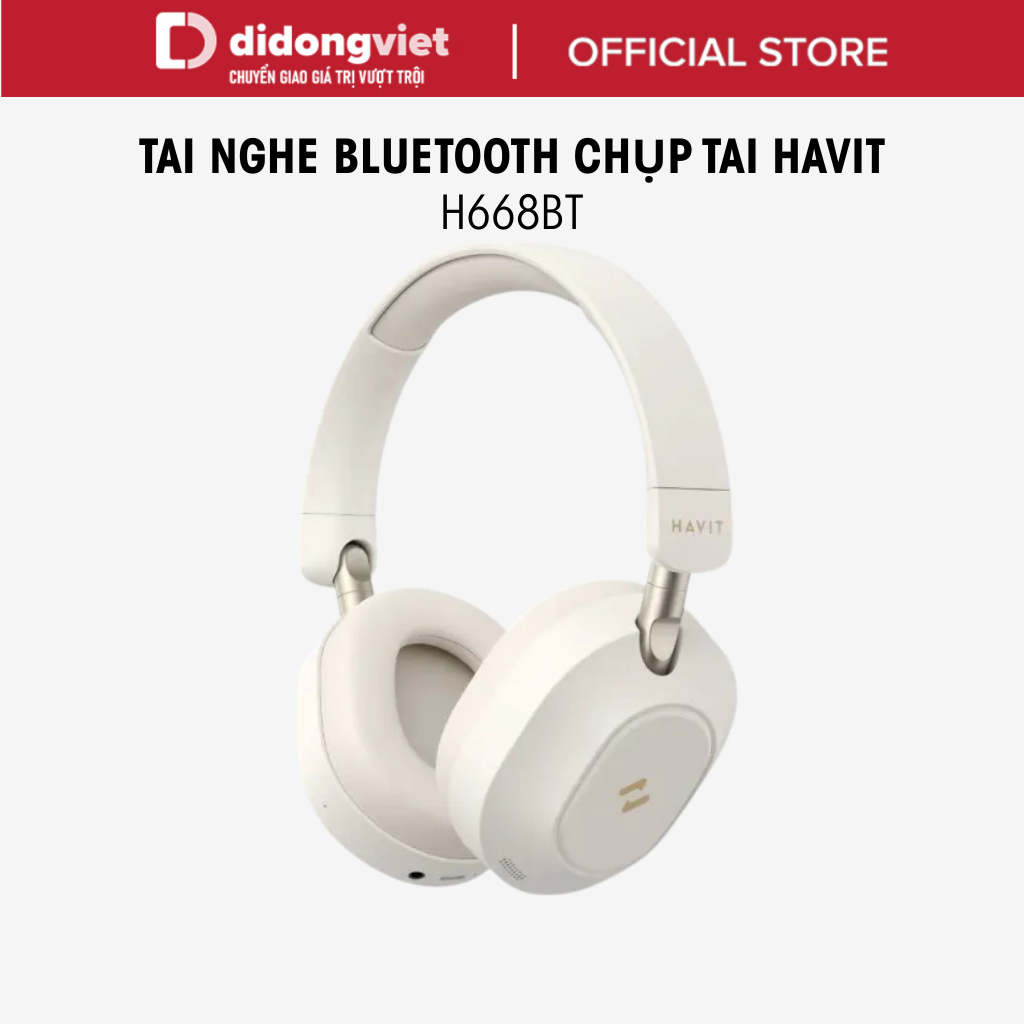 Tai nghe Bluetooth Havit Life NC01H H668BT | Chống ồn chủ động ANC - Nghe nhạc 80h - Màng loa 40mm |