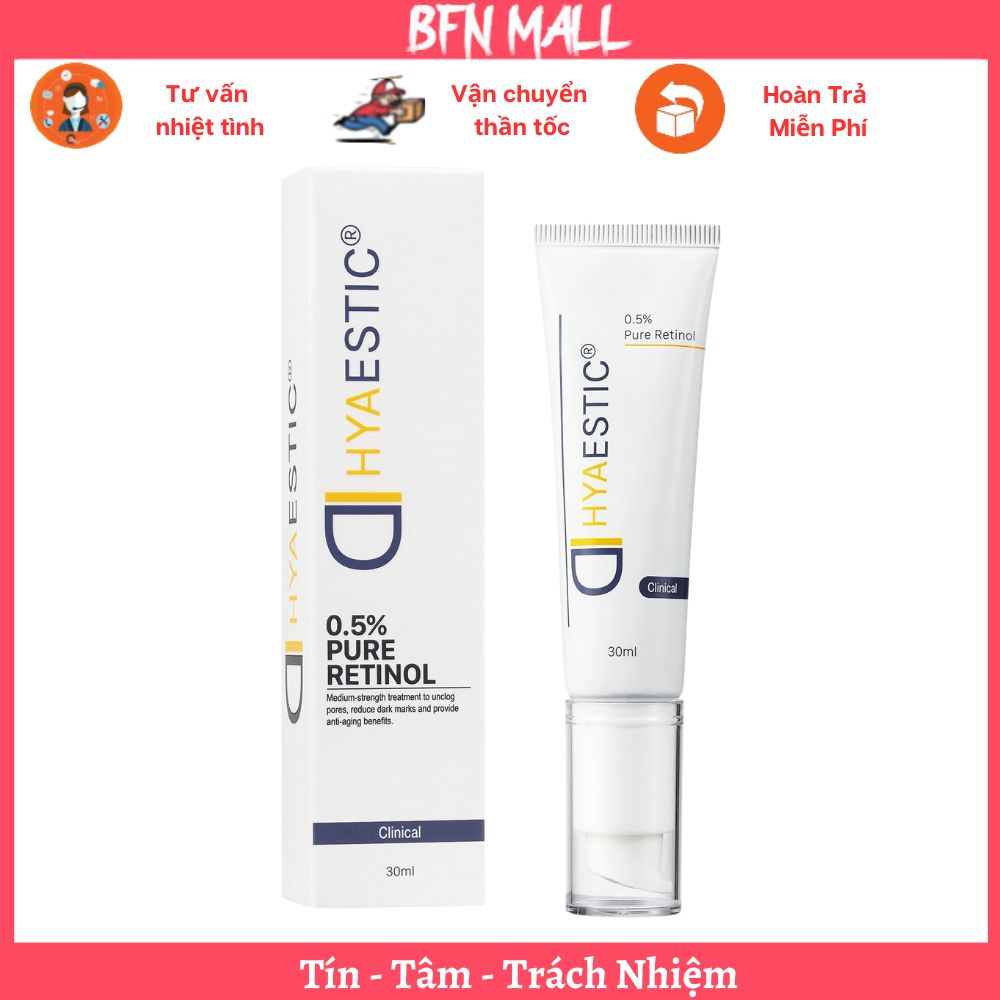 Tinh chất Retinol 0,5% và Retinol 1% Hyaestic tái tạo da chống lão hóa 30ml [ Nhập Khẩu Chính Hãng ]