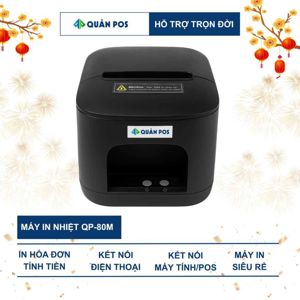 MÁY IN BILL K80, MÁY IN HÓA ĐƠN QUẢN POS QP-80M – CỔNG USB + LAN – IN BILL NHANH, RÕ NÉT