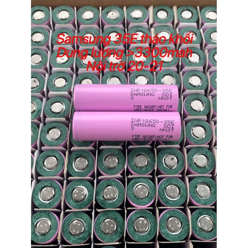 🔋🔋Pin 18650 Samsung 35e tháo khối nội trở 20-21