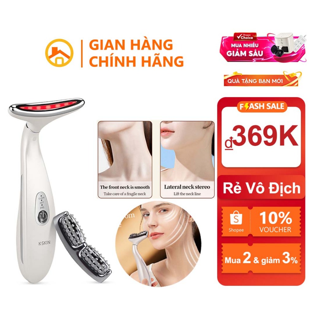 Máy Massage Cổ LED 7 Màu - Giảm Nếp Nhăn, Chảy Xệ & Thon Gọn Vùng Cổ Chỉ Sau 1 Liệu Trình