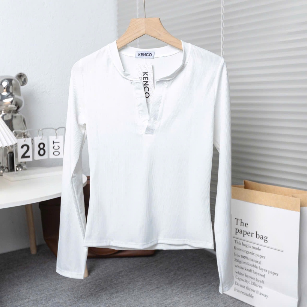 Áo Kiểu Thun Tay Dài Cổ Trụ Trơn Basic Dáng Dài Ôm Body, Áo Thun Nữ Tay Dài Kiểu Sexy  MA 522 | BigBuy360 - bigbuy360.vn