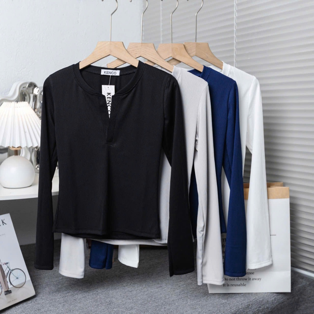 Áo Kiểu Thun Tay Dài Cổ Trụ Trơn Basic Dáng Dài Ôm Body, Áo Thun Nữ Tay Dài Kiểu Sexy  MA 522 | BigBuy360 - bigbuy360.vn