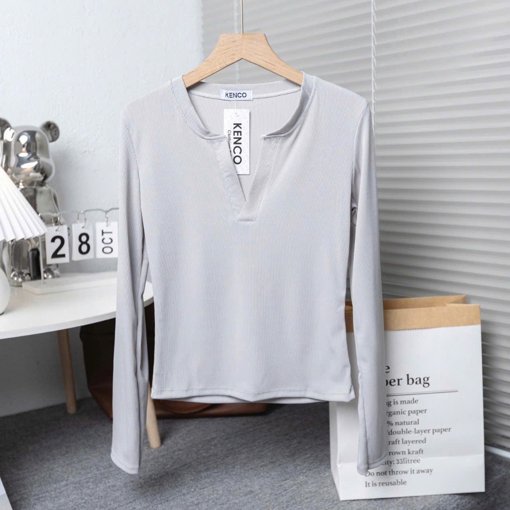 Áo Kiểu Thun Tay Dài Cổ Trụ Trơn Basic Dáng Dài Ôm Body, Áo Thun Nữ Tay Dài Kiểu Sexy  MA 522 | BigBuy360 - bigbuy360.vn