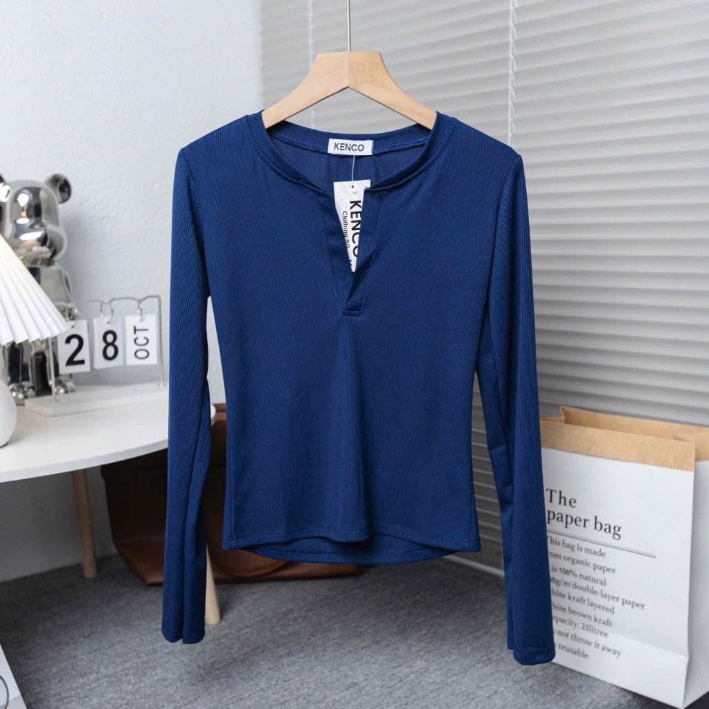 Áo Kiểu Thun Tay Dài Cổ Trụ Trơn Basic Dáng Dài Ôm Body, Áo Thun Nữ Tay Dài Kiểu Sexy  MA 522 | BigBuy360 - bigbuy360.vn