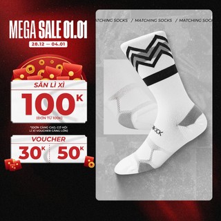  Combo Tất Vớ Thể Thao Redikick Spark Socks Cổ Cao Chạy Bộ Bóng Rổ PickleBall Bóng Đá 