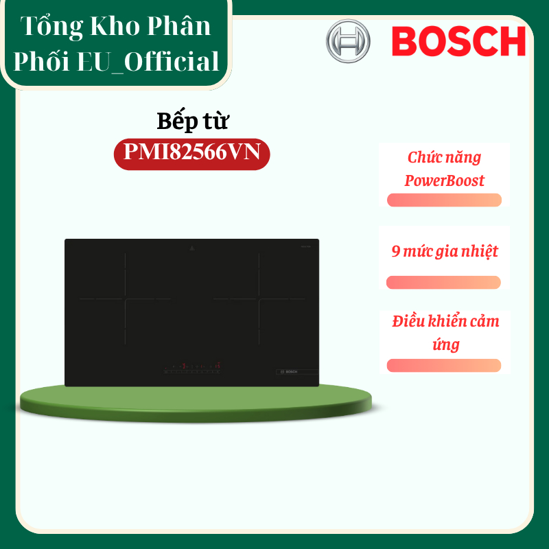 Bếp Từ Hai Vùng Nấu Bosch PMI82566VN – Nấu Nhanh, An Toàn & Tiết Kiệm Điện