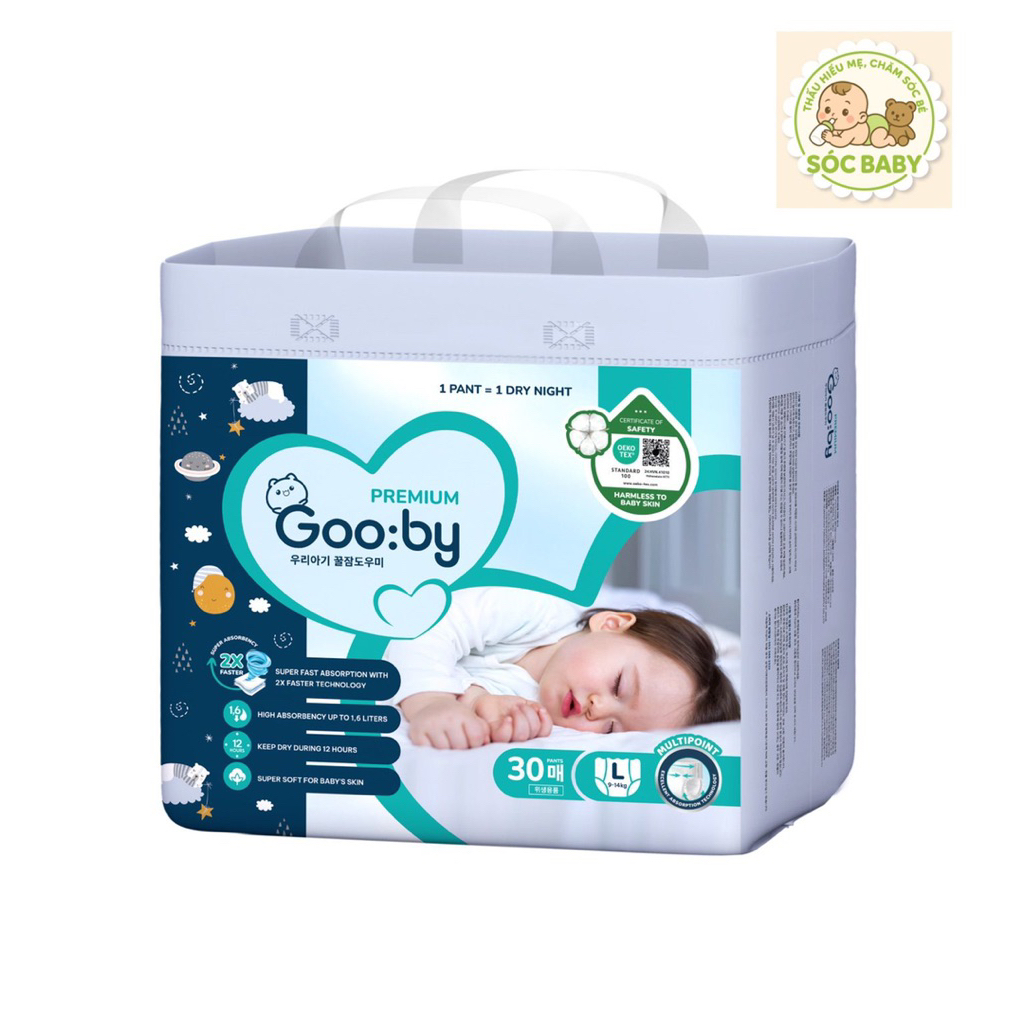COMBO 2 BỊCH TÃ/BỈM ĐÊM GOOBY PREMIUM - CHUYÊN GIA BỈM ĐÊM