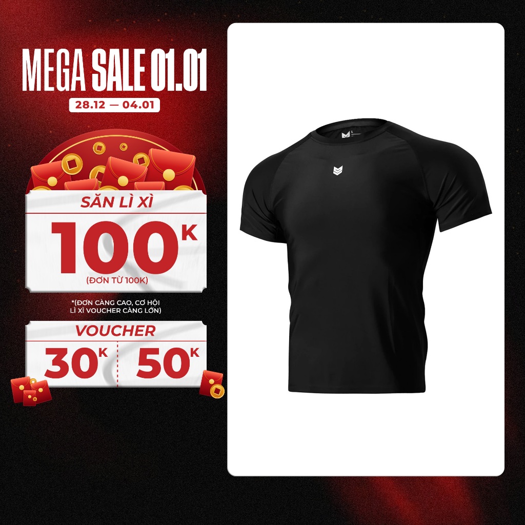  Áo Redikick Combat Compression ngắn tay chơi Bóng Rổ Pickleball Gym Chạy Bộ Bóng Đá Tennis 