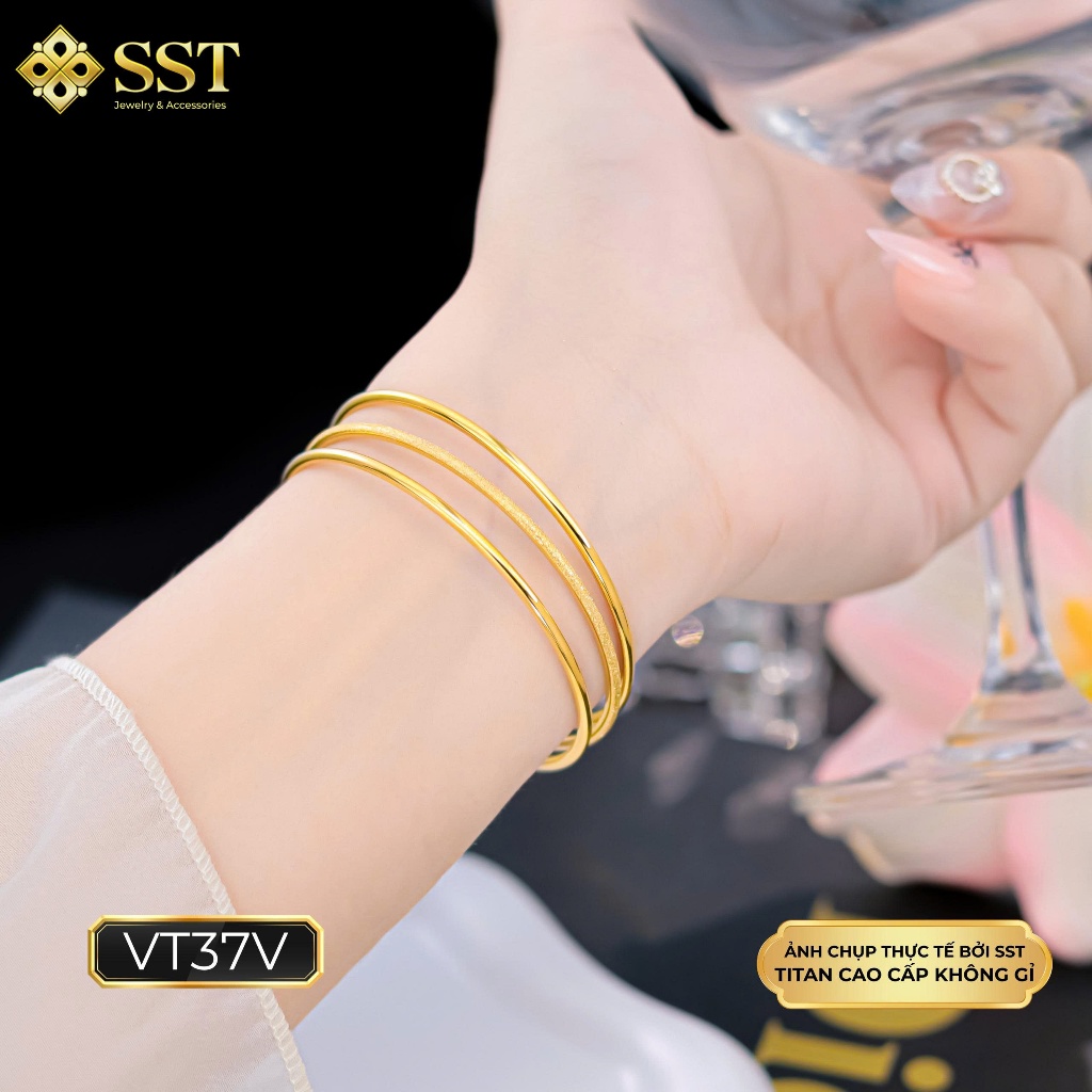 Vòng tay titan SST ni 48-52 bộ 3 chiếc VT37