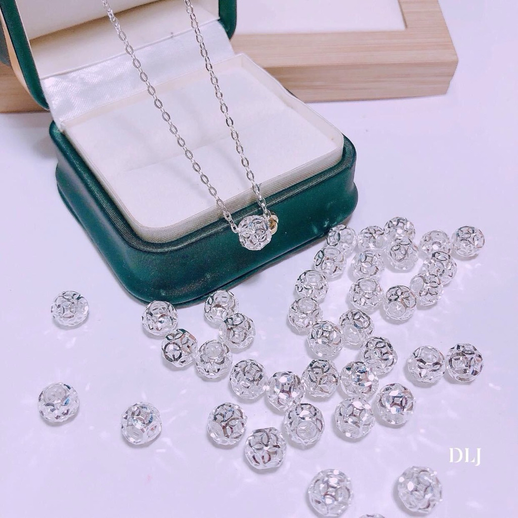 Dây bi bạc ta DC379 dài 45cm mặt bi 8 li - Lâm Trang