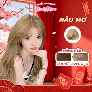  Thuốc nhuộm tóc màu NÂU MƠ NÂU HỔ PHÁCH thuốc nhuộm tóc không cần tẩy kem nhuộm tóc tại nhà Buddyhairs tặng kèm dụng c 