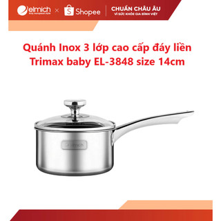  Quánh Inox nguyên khối Elmich baby - Quánh inox 304 liền khối TAEANG – Quấy bột nấu cháo cho bé 