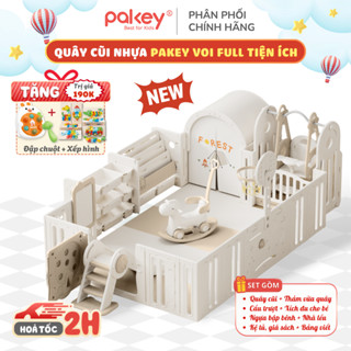   NEW 2026  Set Quây Cũi Full Cao Cấp Cho Bé Kết Hợp Với Nhiều Trò Chơi Thú Vị Cầu Trượt Xích Đu Ngựa Bập Bênh Cho Bé 