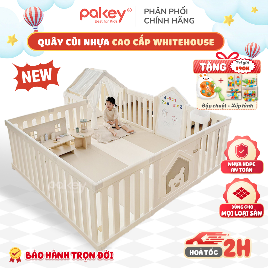 [MỚI] Quây Cũi Nhựa Cho Bé Kiểu Dáng Nhật Bản Chiều Cao Vượt Trội 67Cm, Quây Cũi Nhựa Pakey Cao Cấp 