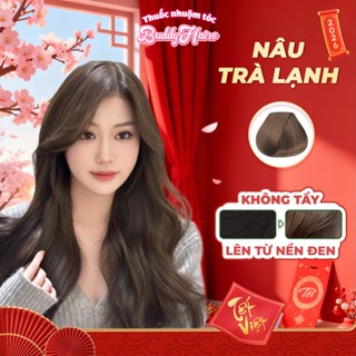  Thuốc nhuộm tóc Nâu Trà Lạnh không cần dùng Thuốc tẩy tóc Buddyhairs Buddy.hairs Buddyhair 