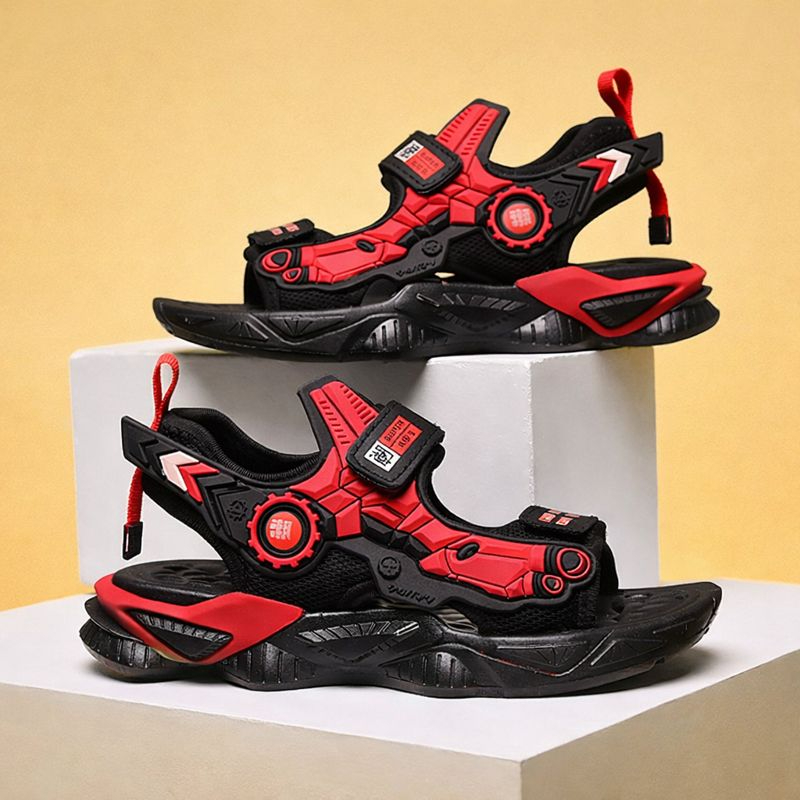 Dép Quai Hậu Trẻ Em, Dép Sandal Bé Trai Robot Quai Dán Thể Thao Êm Chân DP101