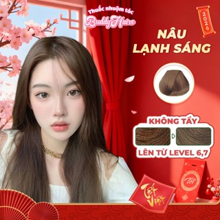  Thuốc nhuộm tóc Nâu Lạnh Sáng Nâu Lạnh Nâu Trà Sáng không cần dùng Thuốc tẩy tóc Buddyhairs Buddyhair Buddy.hairs 