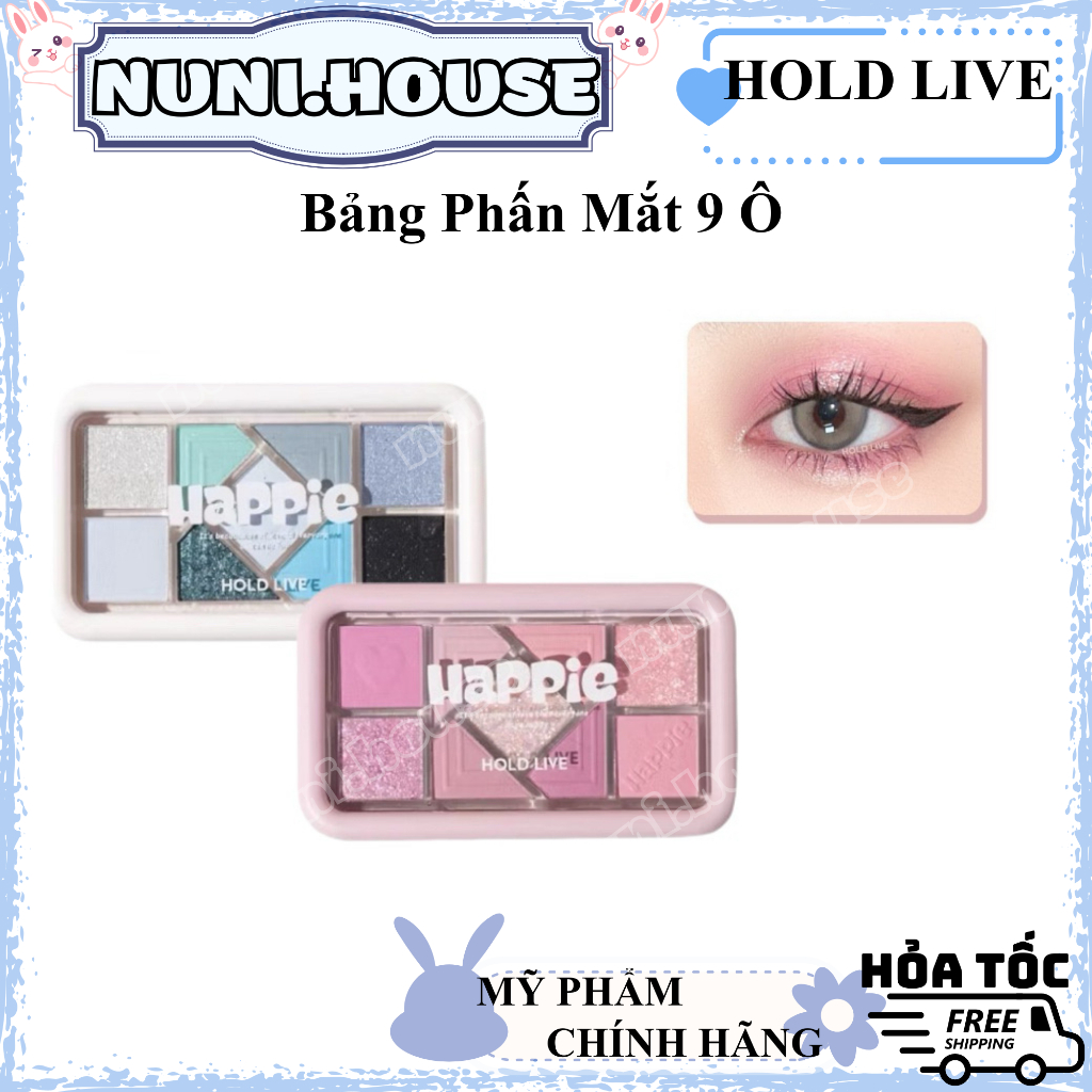 [HOLD LIVE] Bảng Phấn Mắt 9 Ô HOLD LIVE Happie (HL630)