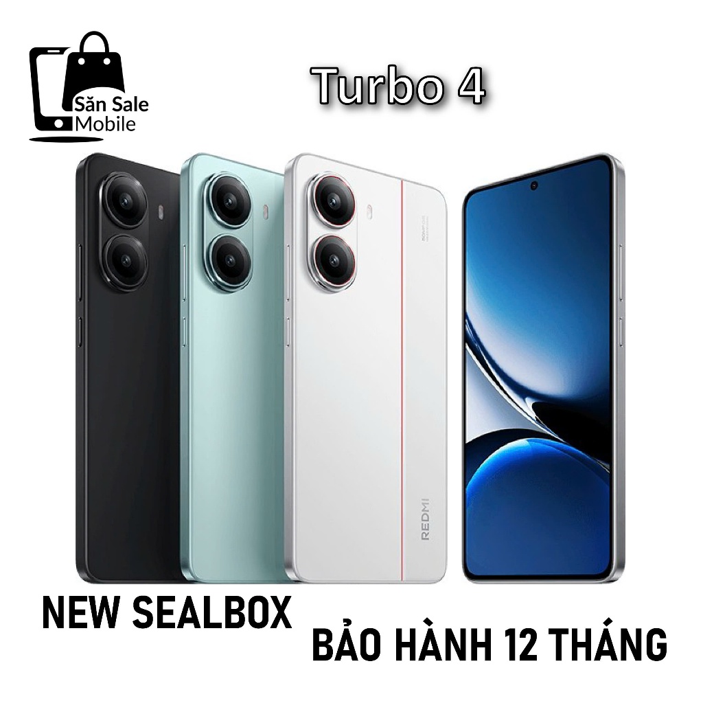 Điện thoại Redmi Turbo 4 New Sealbox bản nội địa chip Dimensity 8400 Ultra cấu hình khủng