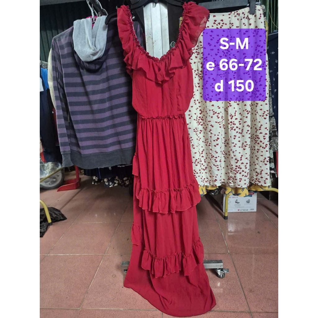 áo đầm đỏ S-M MS3862