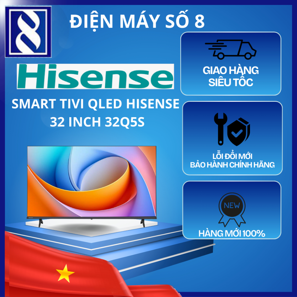 Điện Máy Số 8 |  32Q5S | Smart Tivi QLED Hisense 32 inch 32Q5S - Chính Hãng