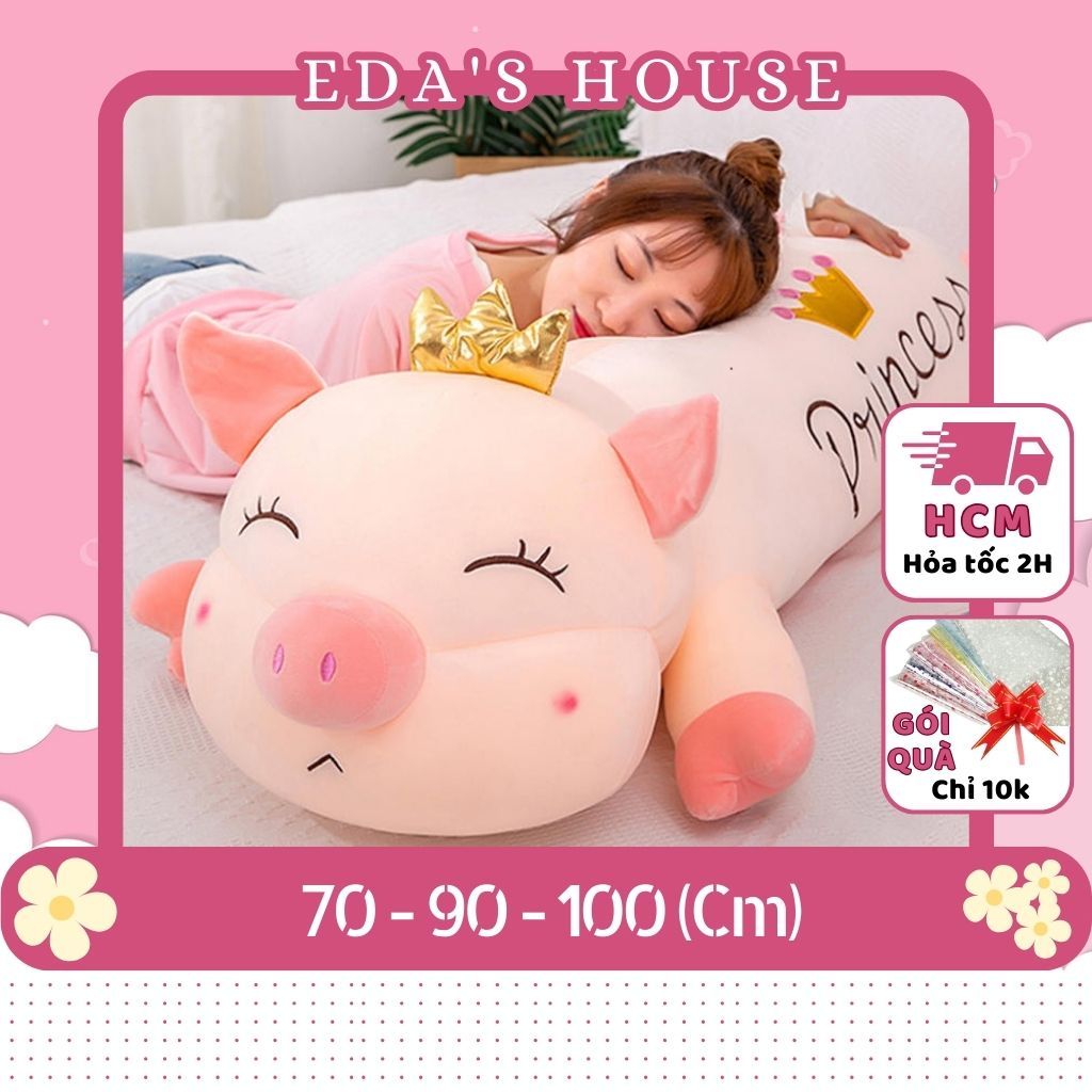 (HCM-Hỏa tốc 2h) GẤU HEO VƯƠNG NIỆM NẰM CUTE, CAO CẤP, NHỒI BÔNG CỰC EDA'S HOUSE