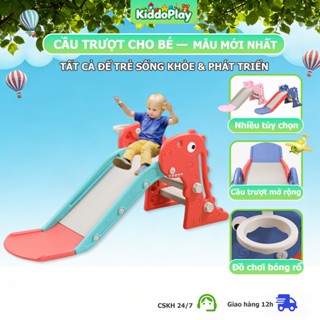 Cầu Trượt Cho Bé Mẫu Mới 2026 - Cải Tiến Máng Dài Rộng, Cầu Tuột Cao 60cm Bằng Nhựa Nguyên Sinh An