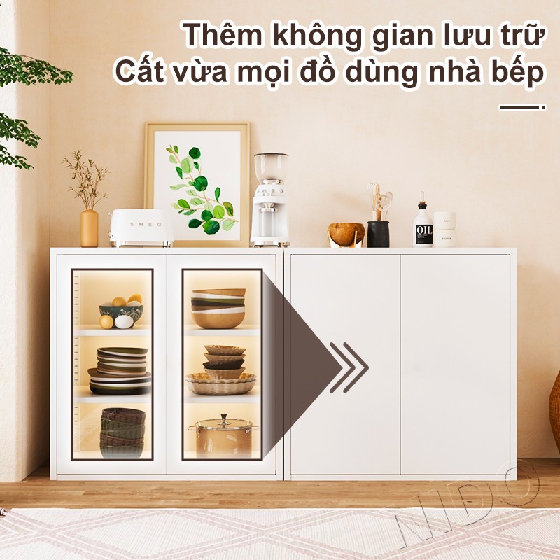 Nido Tủ Buffet Đa Năng Cao Cấp Tủ Gỗ MDF Chống Thấm Dung Lượng Lớn Thiết Kế Phù Hợp Làm Tủ Bếp | BigBuy360 - bigbuy360.vn