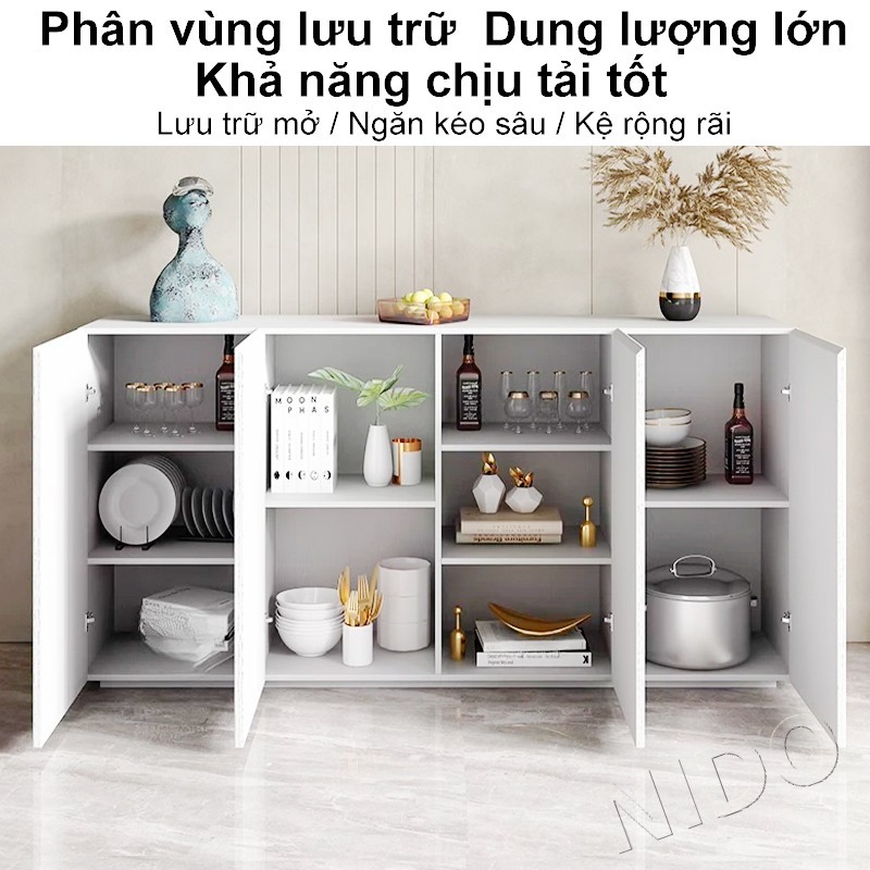 Nido Tủ Buffet Đa Năng Cao Cấp Tủ Gỗ MDF Chống Thấm Dung Lượng Lớn Thiết Kế Phù Hợp Làm Tủ Bếp | BigBuy360 - bigbuy360.vn