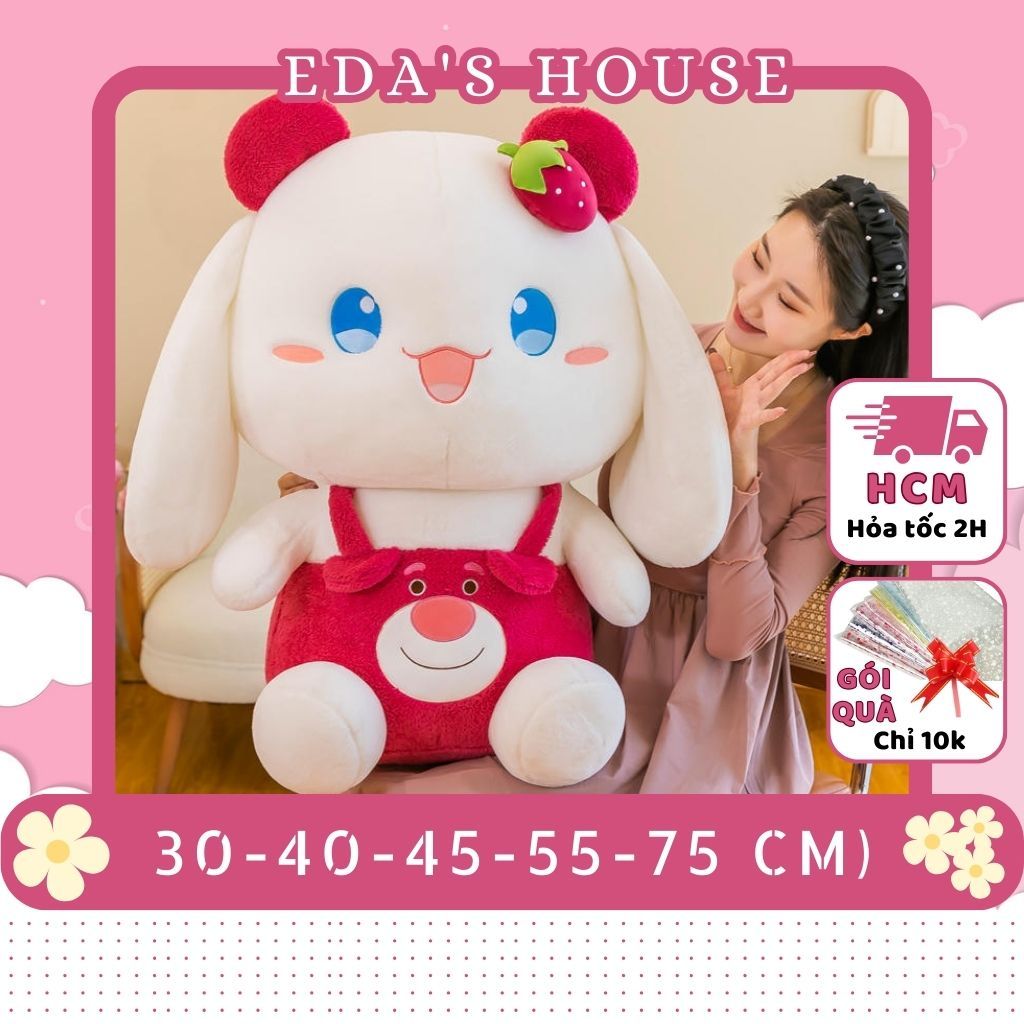 (HCM-Hỏa tốc 2h) Gấu Bông thỏ tai dài Cinamoroll Melody mặc yếm Fullsize EDA'S HOUSE