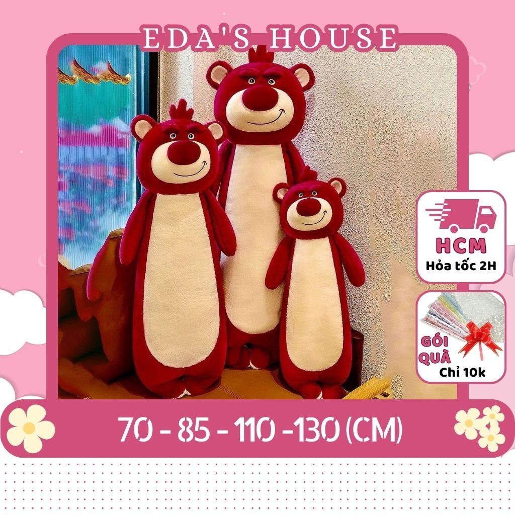 (HCM-Hỏa tốc 2h) Gấu dâu Lotso đứng cute dễ thương chất vải siêu đẹp EDA'S HOUSE