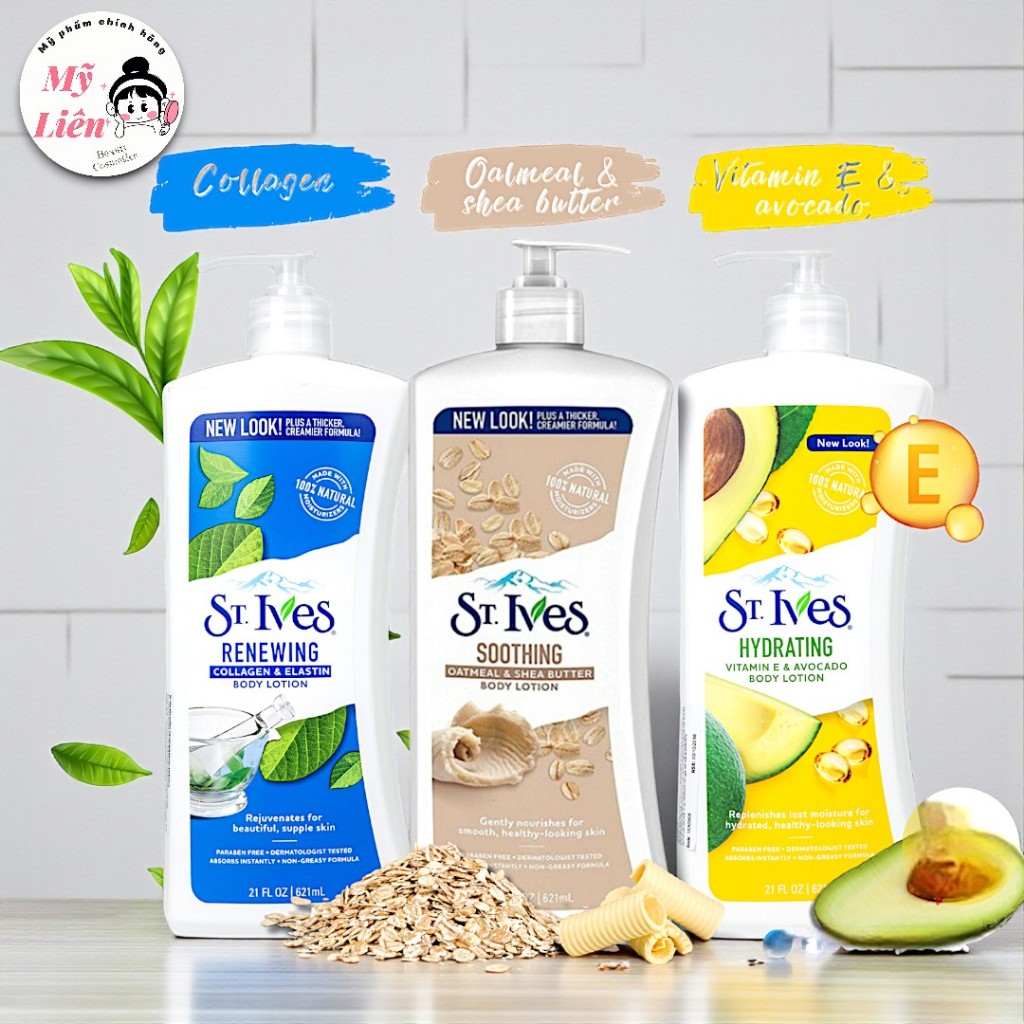 Sữa Dưỡng Thể Toàn Thân ST IVES Body Lotion 621ml MỸ ( LOTION ST.IVES )