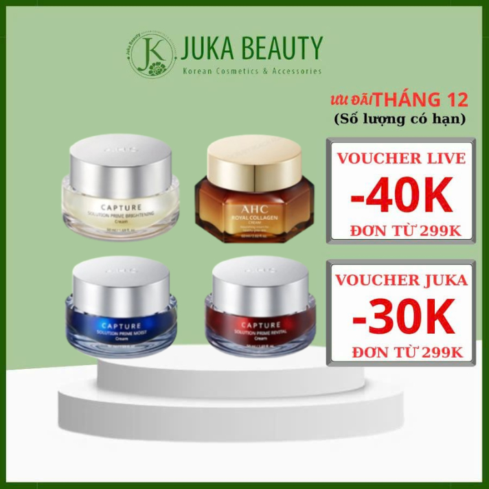 Kem dưỡng Ahc Capture Solution Max Cream 50ml / AHC Royal Saponin/ Collagen Cream 60ml