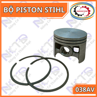 Bộ PISTON - Séc Măng Bạc STIHL 038AV 50ly Ắc 12
