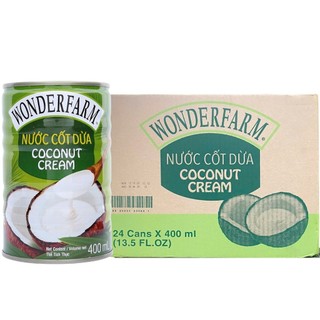 [THÙNG 24 LON] Nước Cốt Dừa Wonderfarm hộp 400ml