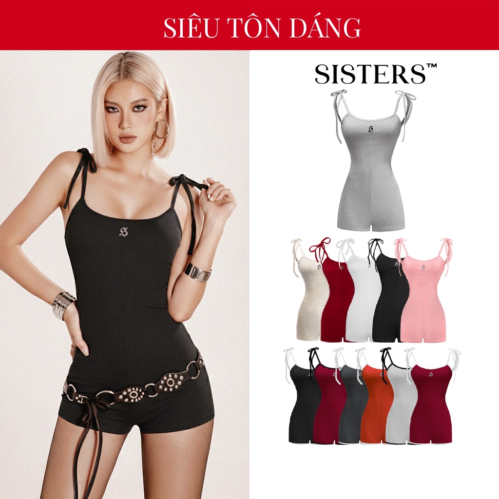Jumpsuit hai dây hở lưng nữ SISTERS dáng ôm thời trang gợi cảm nhiều màu tôn da Joella SIS-CLUB| SS2-J5