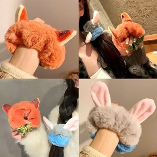 Scrunchie Buộc Tóc Hoạt Hình Zootopia Cho Bạn Gái, Phụ Kiện Tóc Bông Mềm Cute Mẫu Hot Trend 2025